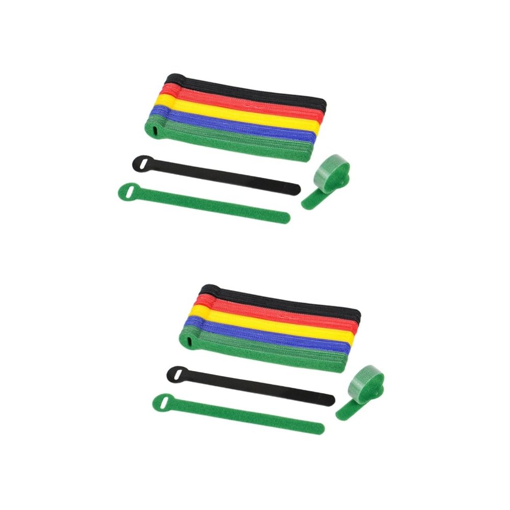 DOITOOL 100pcs Reusable Cord Straps Easy to Use Cable Fastener Ties for Electronics Wire Organization