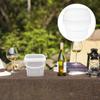 Alipis Paint Bucket with Lid 1.3 Gallon Transparent Square Paint Can Tub 5L Plastic Pails with Handle for Ice Cream Food Container view 2