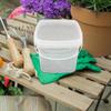 Alipis Paint Bucket with Lid 1.3 Gallon Transparent Square Paint Can Tub 5L Plastic Pails with Handle for Ice Cream Food Container view 3