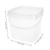 Alipis Paint Bucket with Lid 1.3 Gallon Transparent Square Paint Can Tub 5L Plastic Pails with Handle for Ice Cream Food Container view 4