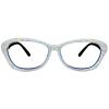 mincl Stylish bling Rhinestone Reading Glasses for Womens Diamond Designer Cat Eye Reader Trendy Anti Blue Light Glasses (AB Colorful, 3.5, x) view 1