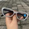 mincl Stylish bling Rhinestone Reading Glasses for Womens Diamond Designer Cat Eye Reader Trendy Anti Blue Light Glasses (AB Colorful, 3.5, x) view 4