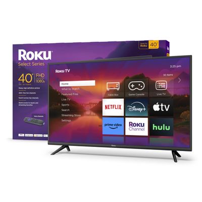 Roku Smart TV 40-Inch Select Series 1080p Full HD RokuTV with Roku Voice Remote, Bright Picture, Customizable Home Screen Live Local News, Sports, Gaming
