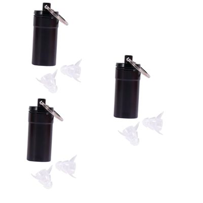 FOMIYES 3pairs Silicone Musician Filter Earplugs for Noise Reduction Reusable Hearing Portable Bottle Comfortable for Concerts and Parties