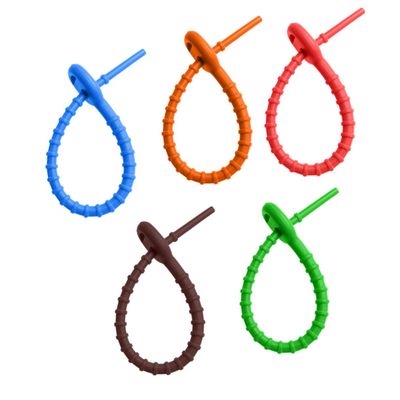 DOITOOL 30pcs Silicone Cable Ties Organizers for Home Ethernet Cord Holder Desk Wire Management