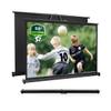 Tecdigbo 50 Inch Projector Screen Pull Down, 16:9 Projector Screen Retractable Tabletop Screen Tripod Stand for Home Theater Meeting Room, School Indoor Outdoor Ceiling Wall Mount Upgrade view 1