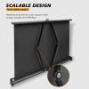 Tecdigbo 50 Inch Projector Screen Pull Down, 16:9 Projector Screen Retractable Tabletop Screen Tripod Stand for Home Theater Meeting Room, School Indoor Outdoor Ceiling Wall Mount Upgrade view 2