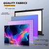 Tecdigbo 50 Inch Projector Screen Pull Down, 16:9 Projector Screen Retractable Tabletop Screen Tripod Stand for Home Theater Meeting Room, School Indoor Outdoor Ceiling Wall Mount Upgrade view 4