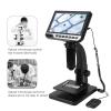 500X, 2000X Dual Lens Digital Microscope with 7 Inch LCD Display, 10 LED Lights, Support Connection to PC for Circuit Board Testing, Children s Education view 3