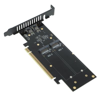 Homoyoyo Quad Nvme Pci-e Adapter Ssd Converter Card with Dual Power Supply Stable High-Speed Data Transfer for Desktop and Laptop Easy Installation and Reliable Performance