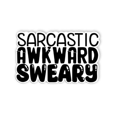 Sarcastic Awkward Sweary Stickers Funny Humor Sarcasm Sayings Stickers Snarky Humorous Quotes Stickers for Water Bottle, Laptop, Phone, Hard Hat, Bumper, Gifts for Adult(5 inch)