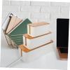 Homoyoyo 3pcs Box with Lids Wire Organizer for Cords Chargers Storage for Home Office view 4