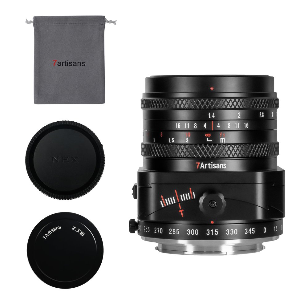 7artisans 50mm F1.4 APS-C Frame Tilt-Shift Lens with 2-in-1 Compatible for Fujifilm FX-Mount Mirrorless Cameras X-A1 X-A10 X-A2 X-A3 A-at X-M1 XM2 X-T1 X-T10 X-T2 X-T20 X-Pro1 X-Pro2 X-E1 X-E2 E-E2s