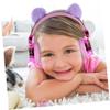 Angoily 2pcs Lovely Plush Ear Headphones for Boy Girl Noise-Cancelling Girl Headset Volume for Hearing for School Travel and Play view 3