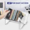 CollectHall 2 Pack CD Holder, Clear Plastic CD Organizer, DVD Holder CD Storage Shelf, Hold Up to 48 CDs view 2