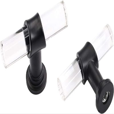 Cabinet Handles,Bar pulls, 5 Pack Drawer Knobs Bathroom Cabinet Knobs Black Acrylic Door Knobs for Chest of Drawers Kitchen Drawer Knobs T Bar Kitchen Cupboard Handles Cupboard Knobs ( Color : 5 Pack