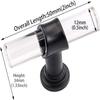 Cabinet Handles,Bar pulls, 5 Pack Drawer Knobs Bathroom Cabinet Knobs Black Acrylic Door Knobs for Chest of Drawers Kitchen Drawer Knobs T Bar Kitchen Cupboard Handles Cupboard Knobs ( Color : 5 Pack view 2