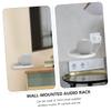 Homoyoyo Wall-Mounted Speaker Storage Bracket for Elegant Design Cable Organizer Easy Installation for Living Room Kitchen Bedroom and More view 3