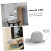 Homoyoyo Wall-Mounted Speaker Storage Bracket for Elegant Design Cable Organizer Easy Installation for Living Room Kitchen Bedroom and More view 4