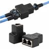 Gerrit 2-Pack RJ45 Splitter Adapter 1 to 2 Dual Female USB to RJ45 Port 8P8C Extender Plug LAN Interface Ethernet Socket Connector view 1
