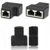 Gerrit 2-Pack RJ45 Splitter Adapter 1 to 2 Dual Female USB to RJ45 Port 8P8C Extender Plug LAN Interface Ethernet Socket Connector view 3