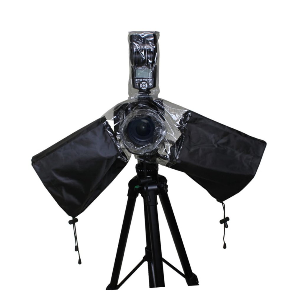 Homoyoyo Digital Camera Rain Cover Drawstring Arm Flashing Cover for DSLR Lens Protector Waterproof for