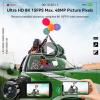 Video Camera, 8K Camcorder 48MP 15FPS UHD WiFi Vlogging Camera with IR Night Vision for YouTube, 3" Touch Screen 18X Digital Zoom, with Fill Light, Mic, Stabilizer, Lens Hood, Remote and 2 Batteries view 2
