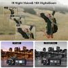 Video Camera, 8K Camcorder 48MP 15FPS UHD WiFi Vlogging Camera with IR Night Vision for YouTube, 3" Touch Screen 18X Digital Zoom, with Fill Light, Mic, Stabilizer, Lens Hood, Remote and 2 Batteries view 3