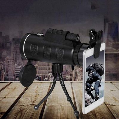Binoculars 40X60 High Power BAK4 Prism Low NightScope Monocular Telescope Telescope with Smartphone Holder Tripod IPX7 Waterproof Eco-Friendly Materials