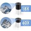 RFJYGWQM Binoculars Space Astronomical Telescope 70mm HD Refractor Telescope with Lightweight Tripod and 2 Options Eyepiece Moon Filter for Kids and Beginner Adults view 4
