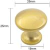 Cabinet Handles,Bar pulls, 10 Piece Brushed Brass Cabinet Knobs Round Cabinet Hardware Gold Kitchen Door Knob Modern Cupboard Knobs Gold Knobs Brass Door Knobs for Cupboards & Draws ( Color : Gold , S view 3