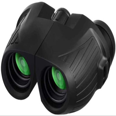10x25 HD Mini and Kids Compact Folding Binoculars with Low Light Waterproof Binocular for Outdoor Bird Watching Shooting Sports Games