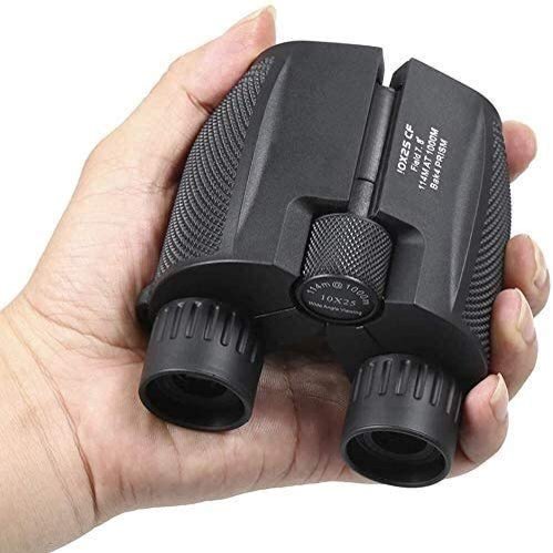 Binoculars 10X25 BAK4 Prism High Powered Zoom Binocular Portable Hunting Telescope Pocket Scope for Sports Living