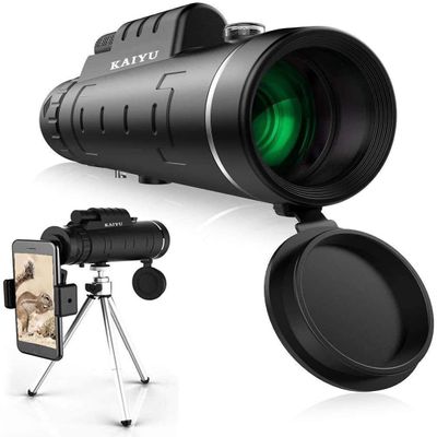 Binoculars Monocular Telescope 40X60 High Power HD Monocular with Smartphone Holder & Tripod - [Upgrade] Waterproof Monocular with Durable and Clear FMC BAK4 Prism Dual Focus for Bird Watching