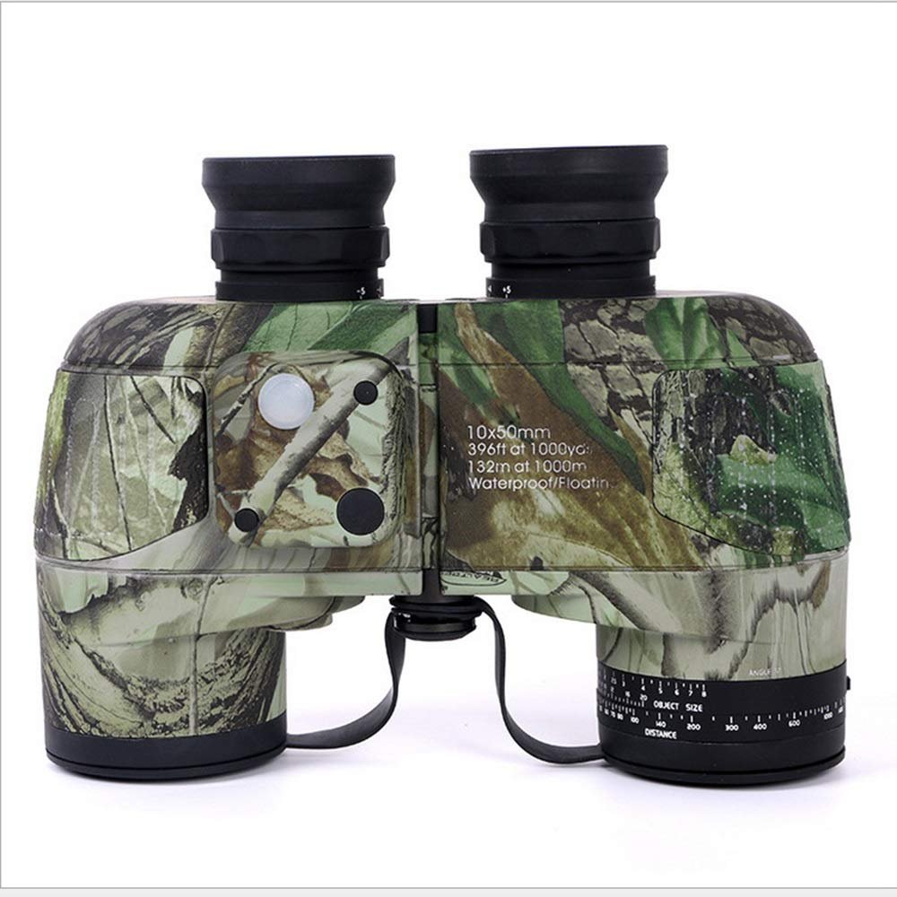 10X50 Compass Telescope Camouflage High Power HD Low Light Night Vision Navigation Binoculars Binoculars