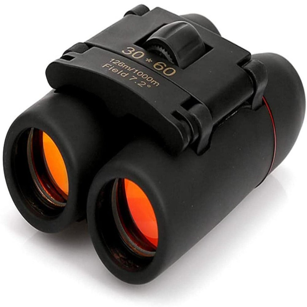 Small Folding Binoculars Mini Binoculars 30X60 HD Wide Angle Portable Low Light Level Pocket Binoculars