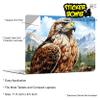 Hawk Falcon Realistic Bird Tablet and Laptop Skin Wrap with UV Protection Laminate - Sticker Bomb Vinyl Decal WA040 - Premium 4 Year Vinyl - Easy Application view 3