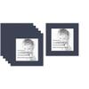 ArtToFrames 8x8 Midnight Blue/Blue Jay Custom Mat for Picture Frame with 4x4 opening size (Mat Only, Frame NOT Included) view 1
