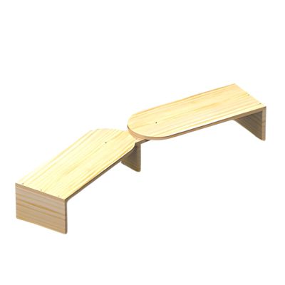 Corner Monitor Stand 2 Monitors and Laptop Stand for Corner, Adjustable Angle Monitor Riser Solid Wooden, Computer Desktop Shelves Organizer 9cm 15cm Height ( Color : Style E , Size : 9cm (3 1/2") )