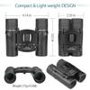 821 Roof Prism Binoculars HD FMC Coated Folding and Portable Binoculars Pocket Light Concert Ball Game Travel - with Backpack view 4