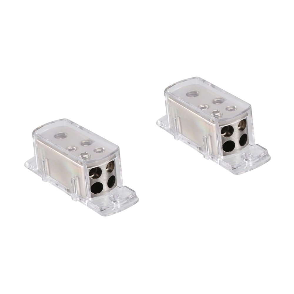 Angoily 2pcs Cable Splitter Distribution Block for Boats Cars Rvs Power Distribution High Conductivity Removable Shell