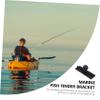 Angoily 2 Pcs Nylon Silicone Multifunctional Fish Finder Mount Holder for Kayak Strong Support Sea Water Resistance view 3