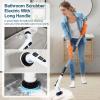 Electric Spin Scrubber with 7 Replaceable Brush HeadShower Scrubber with Long Handle,7 in 1 Cordless Cleaning BrushPower Shower Scrubber for Bathroom, Tub, Tile, Floor, Kitchen, Window,Black view 3