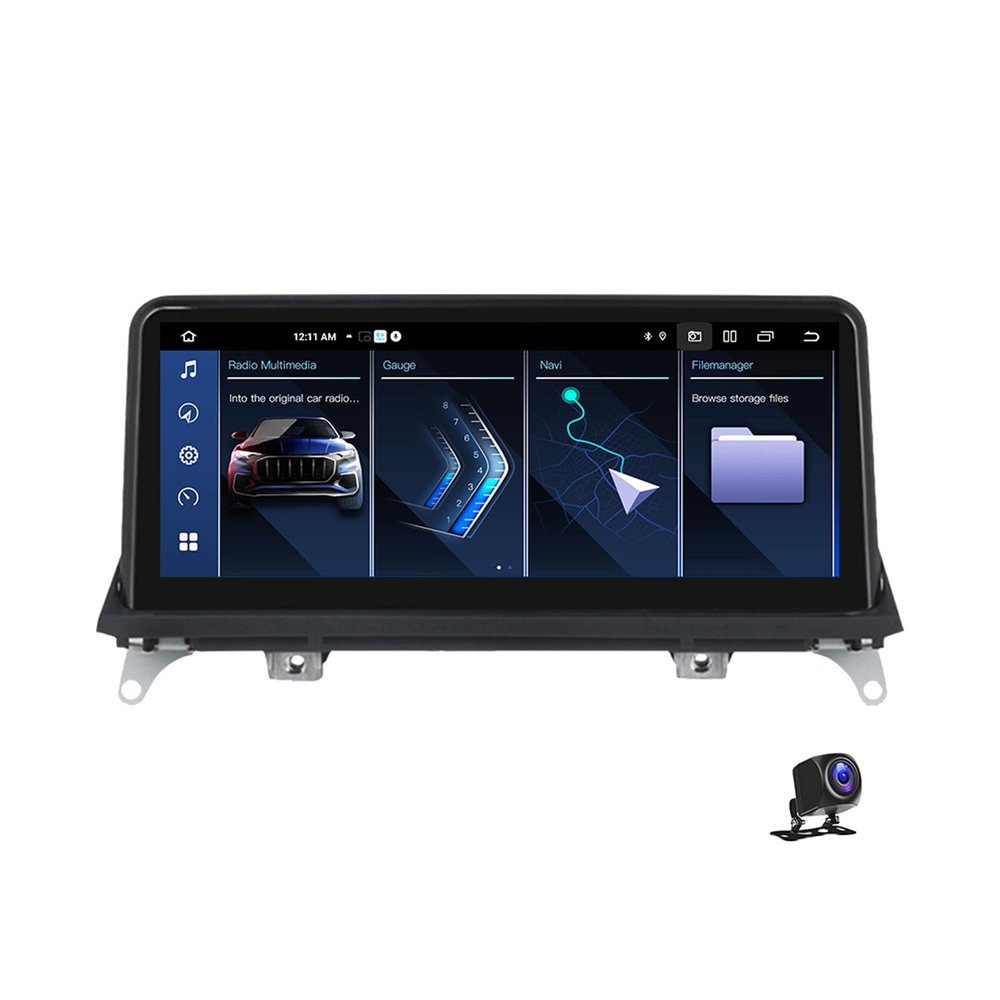 Android 12 Car Stereo for BMW X5 E70/X6 E71 2007~2013 CCC/CIC Car Multimedia GPS Navigation Player Wireless Carplay Auto DSP Support Original Steering Wheel Controls, Camera,10.25 inch,8 core 6G+128G