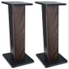 Rockville Pair RHT28D 28" Bookshelf Speaker Stands, Dark Wood Grain, 60 lbs Capacity, Sand-Fillable Design, Dual Platform Sizes, Anti-Slip Pads, for Home Theater and Studio Monitors view 4