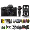 Panasonic Lumix G100D 4K Mirrorless Vlogging Camera with Tripod Grip, YouTube Vlogger Kit Bundle with M.Zuiko Digital ED 60mm f/2.8 Macro Lens Micro Four Thirds and 12-32mm Lens + Vlog Accessories view 1