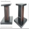 Rockville RHT8D Desktop Speaker Stands, Dark Wood, 66 lbs Capacity, Vibration Isolation Pads, Sturdy MDF Build, Sleek Design, for Bookshelf Speakers and Studio Monitors view 3