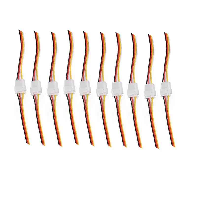 YOURRYONG 10 Pair XH2.54 mm Terminal Wire Male and Female Connecting Wires, Aerial Docking and Plug-in Wire (4P Kit, 15 cm)