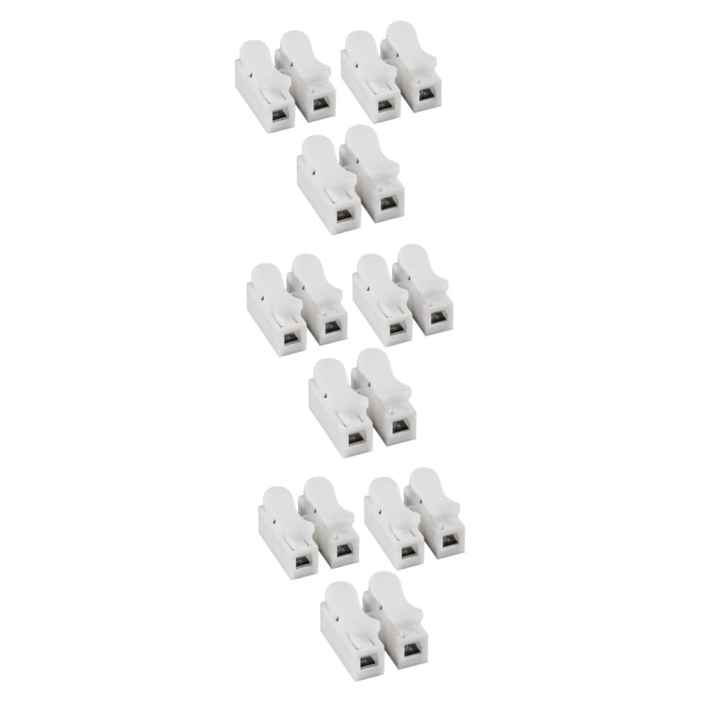 Angoily 9pcs Wire Connector Quick Connect Electrical Connectors Spring Core Flame-Resistant Design for Power Cables Electronics and Lamps White Terminal