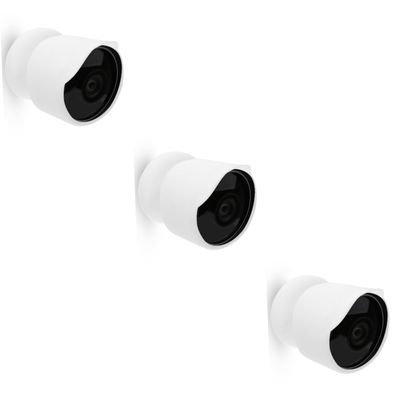 Angoily 3pcs Outdoor Camera Cover Protector for Nest Security Cameras Weather-Resistant Brim Design for Improved Image Quality and Debris